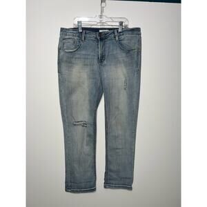 Kensie women’s distressed cropped jeans